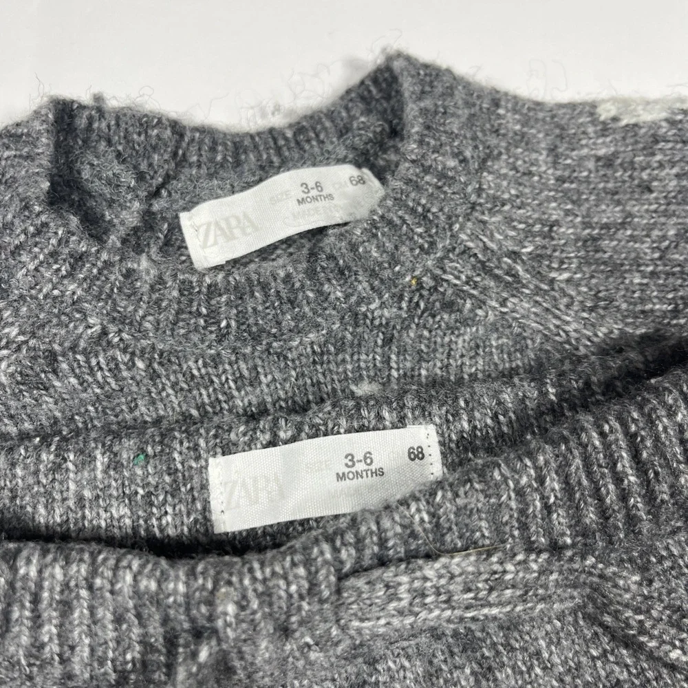 Zara Baby Boy 3-6months Bunny Gray  2-Piece